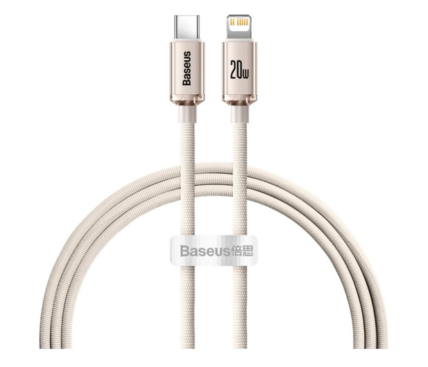 Baseus Kabel Lightning - USB-C Crystal Shine  20W 1.2m (różowy) - 1245567 - zdjęcie